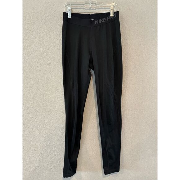 Nike‎ Pro Women's Size Small Dri-FIT High-Rise Waistband Athletic Leggings Black - Picture 1 of 4